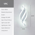 lampe murale moderne abstraite aluminium blanc noir éclairage chambre coucher led couleurs