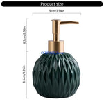 distributeur savon liquide rouge vert noir blanc rayures diagonales moderne élégant Pompe