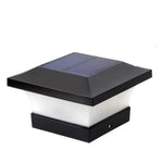 lumière solaire extérieure led noir ip65 étanche art deco moderne jardin clôture pont poteau