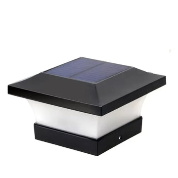 lumière solaire extérieure led noir ip65 étanche art deco moderne jardin clôture pont poteau