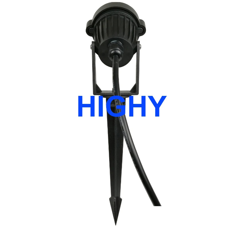 projecteur solaire led rgb ip65 moderne piquet cable noir abs