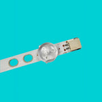 barre lumineuse led blanc moderne inclusion connecteur électrique fixations inclusées opaques lisses