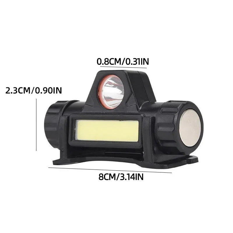 lampe torche noire aimants rechargeable moderne pratique lumière puissante usb