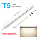 tube led blanc lisse moderne 50cm clips aluminium éclairage intérieur économie d'énergie
