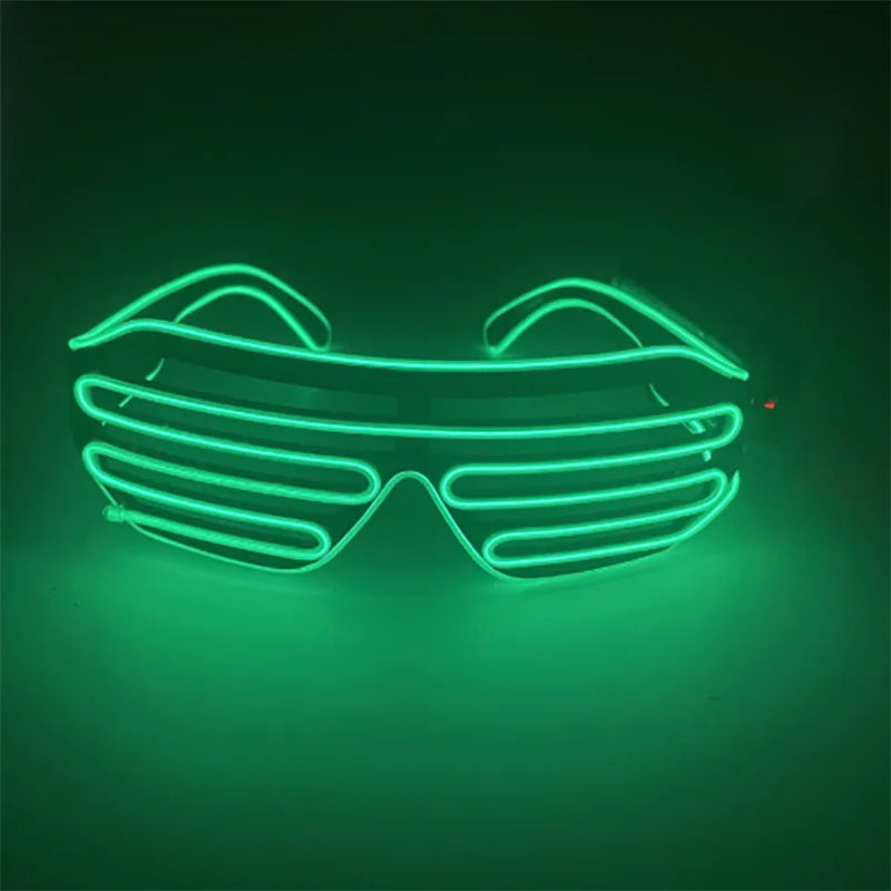 lunettes lumineuses multicolores stripes horizontales moderne occasion fête Halloween Nouvel An discothèque