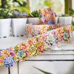 ruban washi multicolore fleurs cactus moderne journal scrapbooking projet diy planner cartes adhésif