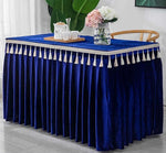 jupe table velours rouge blanc vert foncé gris violet classique réutilisable maison mariage banquet