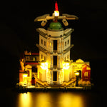maquette ville lego multicolore led lumiere usb câble instructions classique magasin magie
