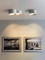 Spot moderne led blanc adhésif base fixation diffuseur rond lisse