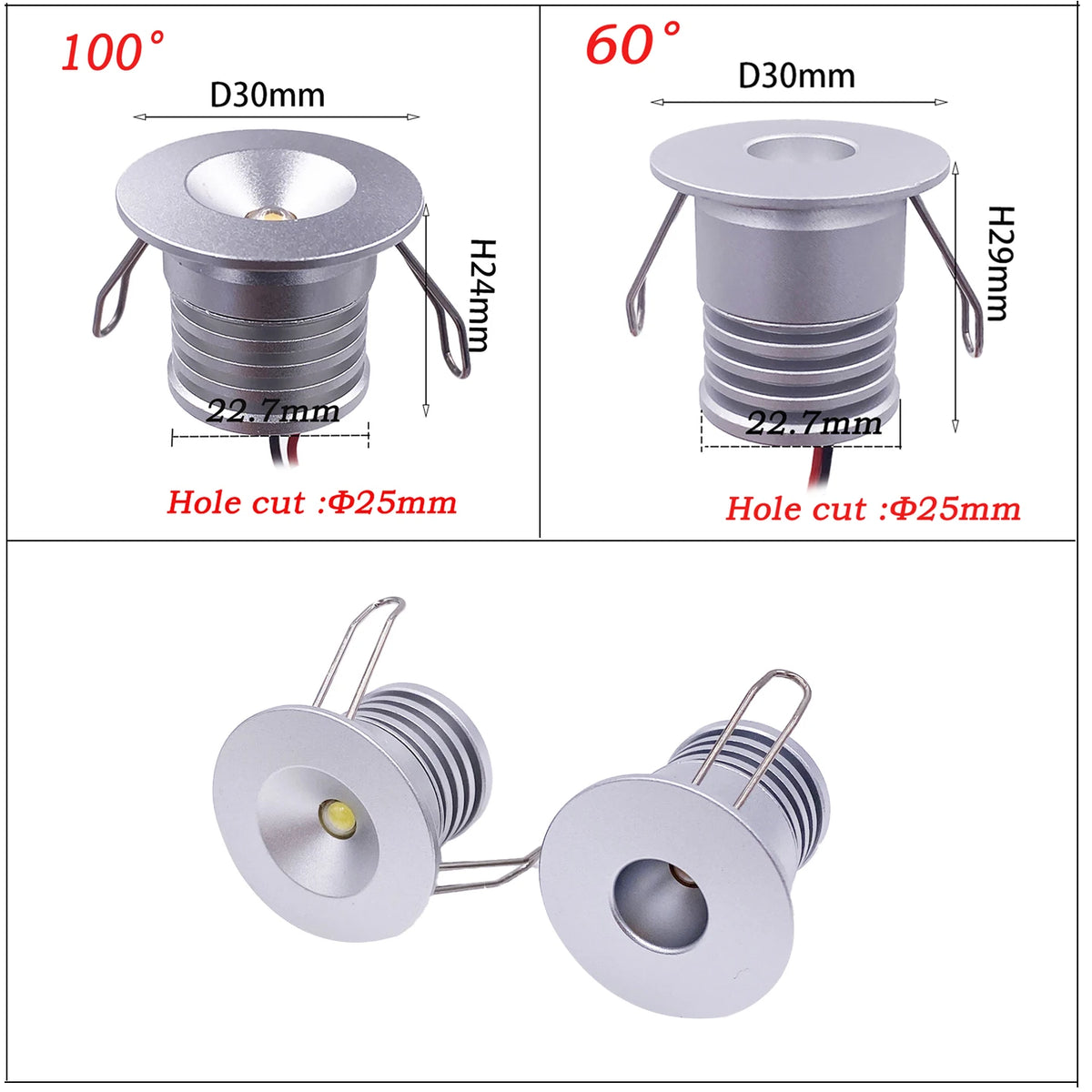 projecteur led argenté moderne 3w 24v 100d câbles noirs rouges éclairageintérieur extérieur mur