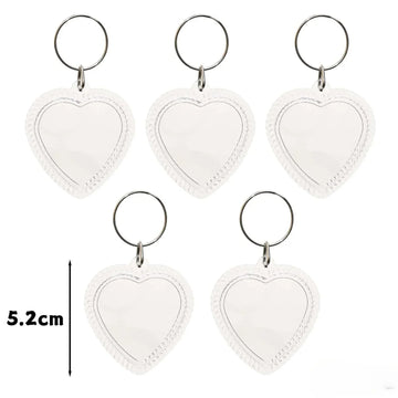 porte clés transparent motifs cœur fleur maison pomme anneau métallique cadeau personnalisé moderne