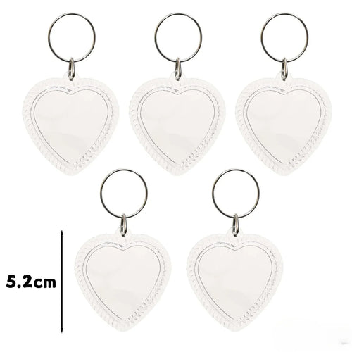 porte clés transparent motifs cœur fleur maison pomme anneau métallique cadeau personnalisé moderne