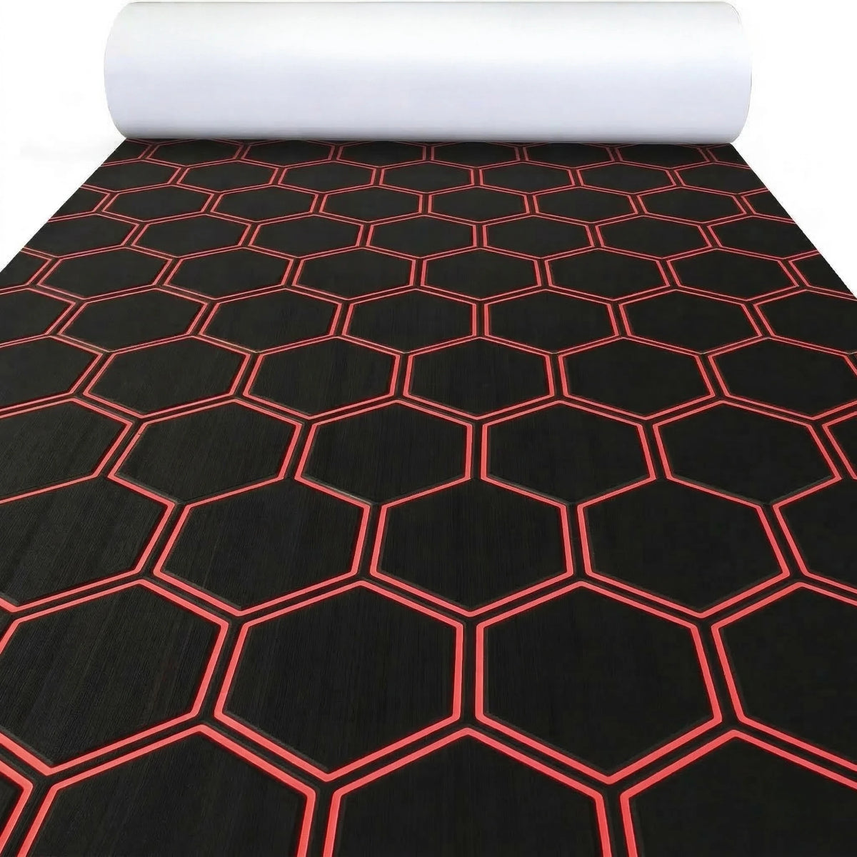 tapis sol mousse eva hexagon noir vert moderne antidérapant adhésif camping surf