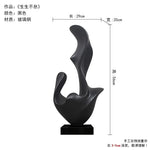 sculpture abstraite bronze patiné marbre blanc salon décoration nouvelle année noël mariage anniversaire valentin