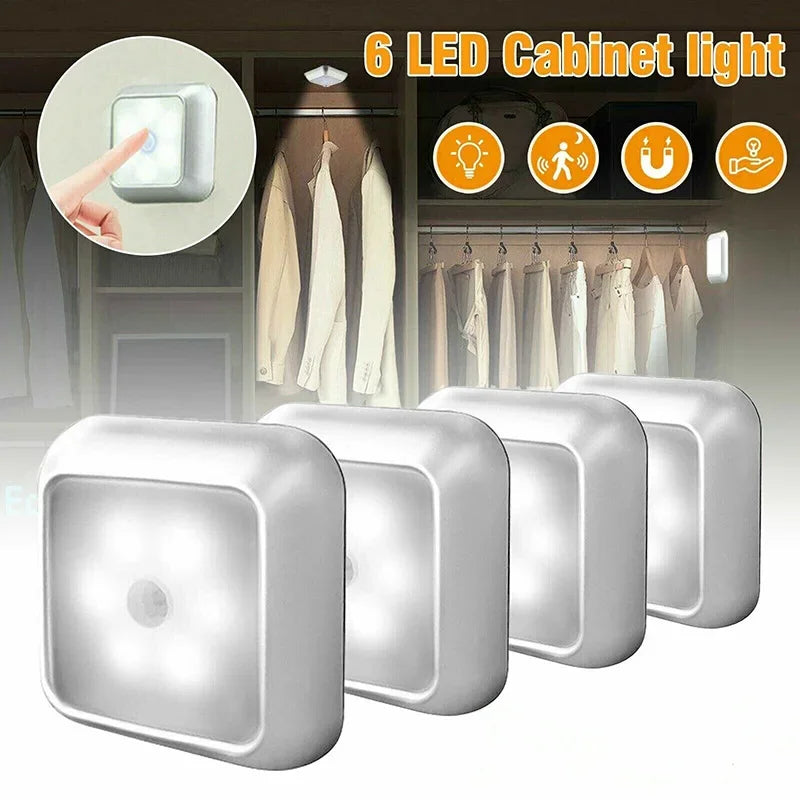 lampe nuit led motion sensor blanc moderne minimaliste autoinstallation adhésif 5v rechargeable sans fil