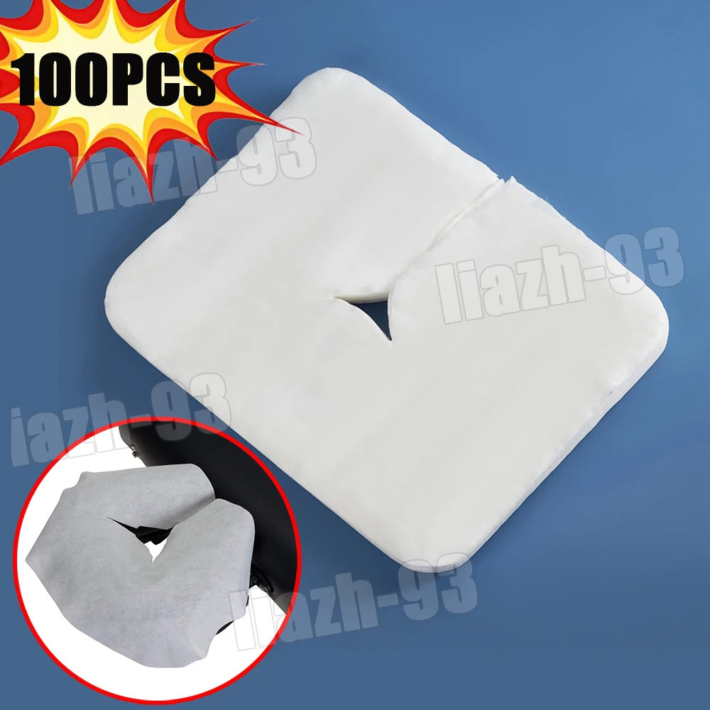 coussin tête blanc drap jetable non tissé face spa massage confortable opaco 27x37cm