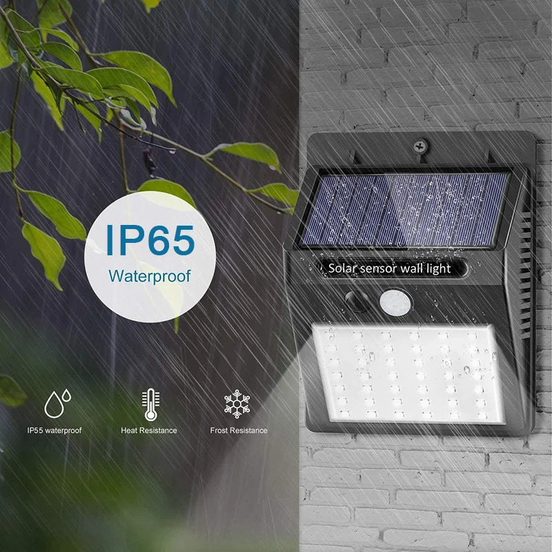 lampe solaire capteur mouvement moderne noire ip65 led abs rechargeableextérieur vis fixations