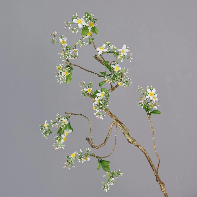 décoration intérieure branche chrysanthème artificielle soie fleurs feuilles vertes mariage anniversaire