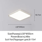 plafonnier led carré blanc ultra fin moderne luminaire salon chambre salle manger