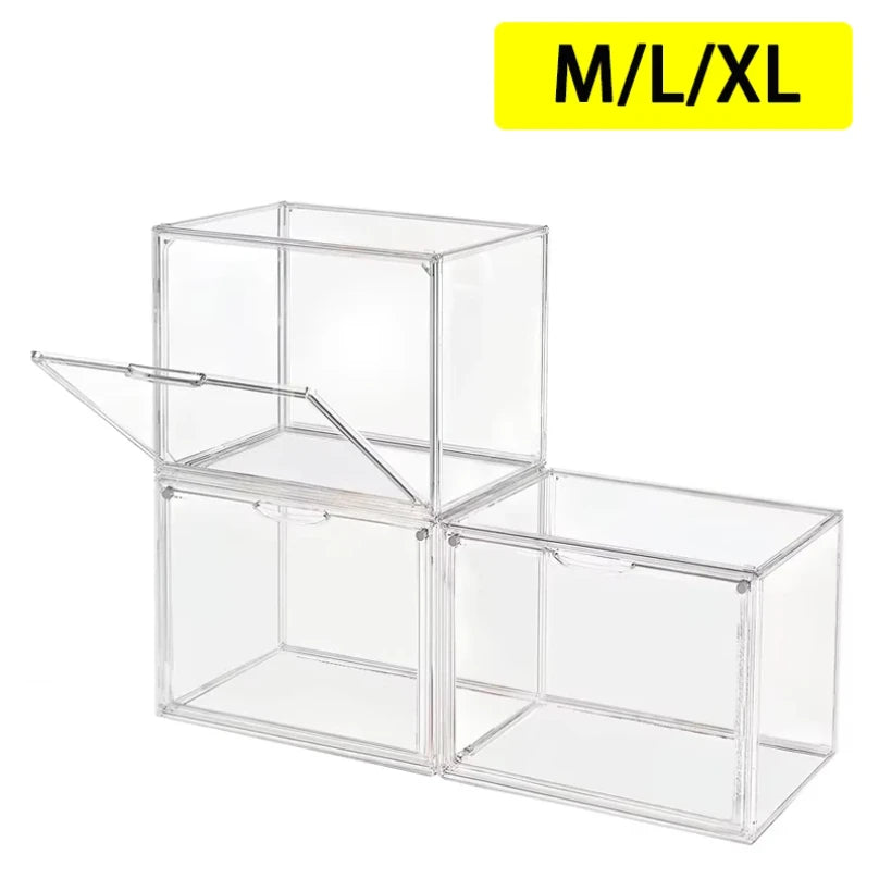boîtes rangement transparentes modernes clips réutilisables pvc petite grande capacités organisatrices