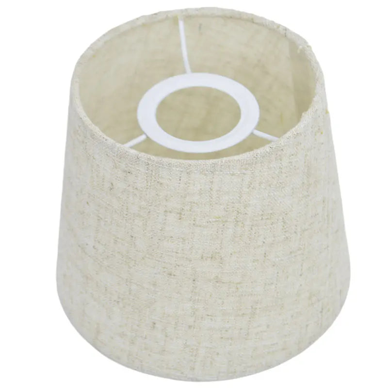 abat jour tissu lin classique tringle beige clair fil doré opacité suspension mural