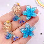 paillettes résine sirène étoiles bleu doré violet brillantes décoratives bricolage scrapbooking artisanat trẻ em