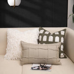 coussin décoratif géométrique vert beige blanc contemporain salon lit voiture 45x45cm