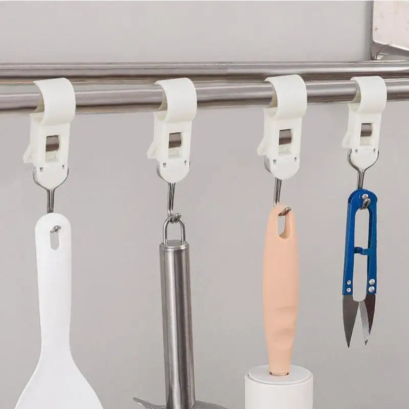 pinces suspendre ustensiles cuisine blanc modernes rangement couteau spatules ciseaux gants pelle organisation