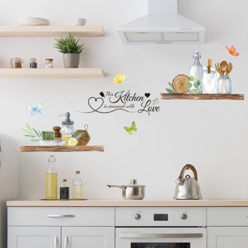 Sticker mural PVC imperméable pour cuisine en taille moyenne