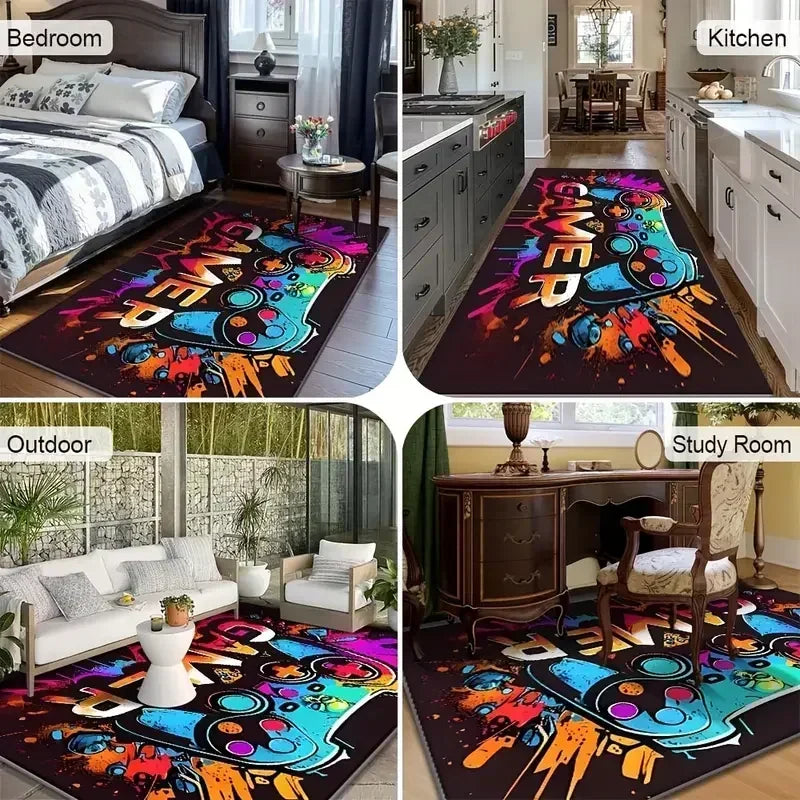 tapis imprimé léopard moderne anti dérapant polyester lavable extérieur décoration maison salon chambre prière