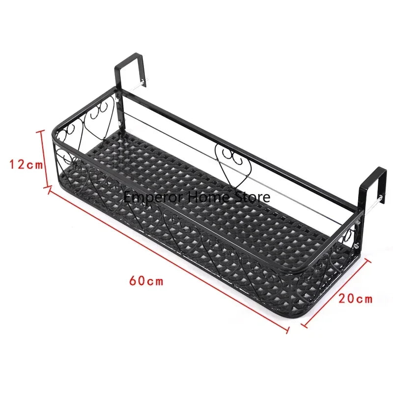 étagère murale noire moderne grille florale clips suspension plante pot assemblage économique