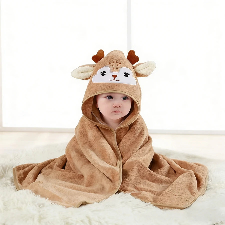 robe bain bébé animaux mignons gris blanc rose bleu douce confortable sortie plagewasher machine
