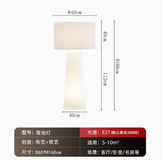 lampe table moderne blanc abat jour tissu pied fer éclairage intérieur