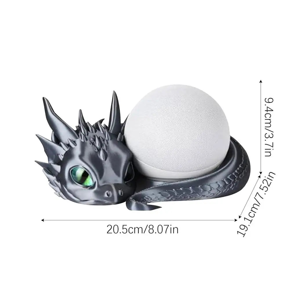 support enceinte connectée dragon stylisé impression 3d fantaisie couleur rouge bleu vert violet noire