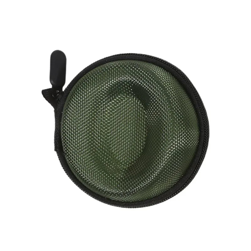 boîte rangement montre tissu maille noir vert olive violet moderne pratique zip