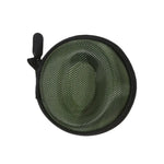 boîte rangement montre tissu maille noir vert olive violet moderne pratique zip