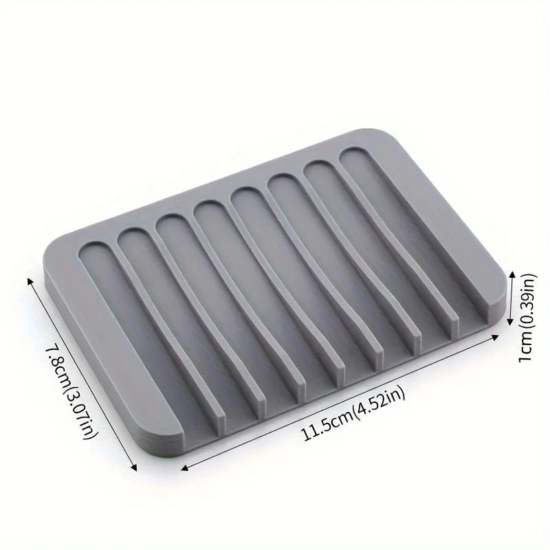 porte savon silicone blanc noir gris moderne drainage rayures texturé opalescent minimaliste