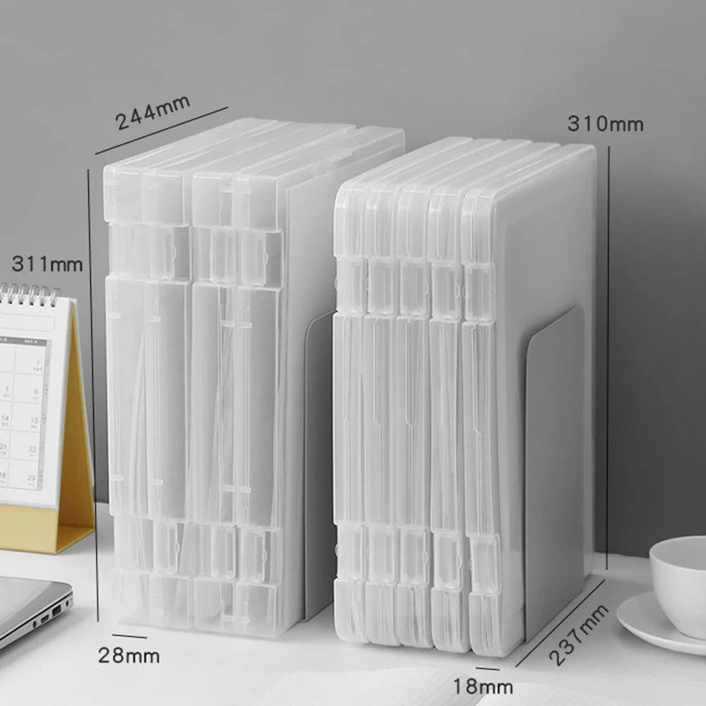 Empilement de boîtes de rangement transparentes A4