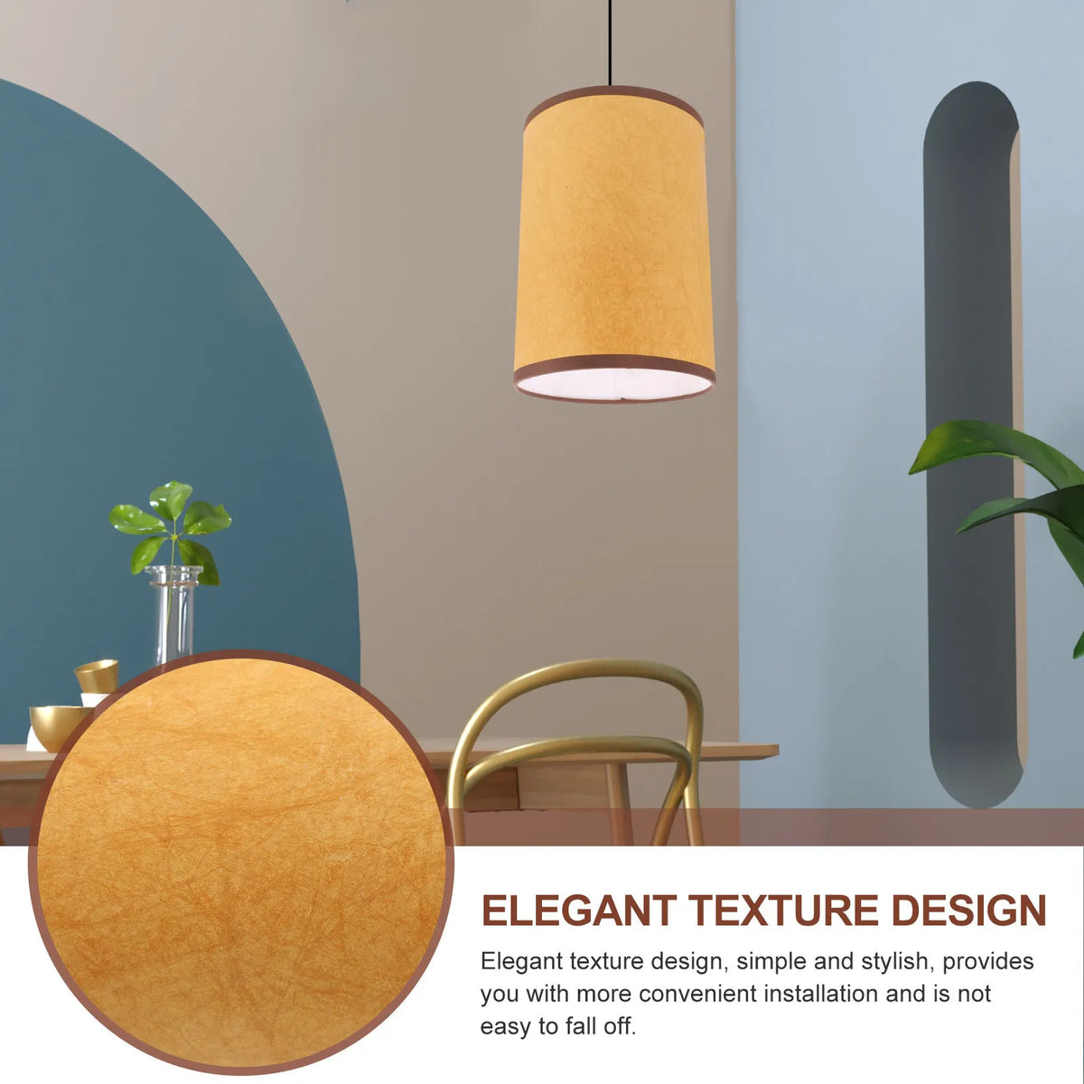abat jour moderne beige marron texture grunge opacité tringle E27 E14