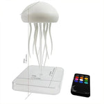 lampe led forme méduse multicolore effet dégradé télécommande moderne innovant texture froissée bionique base