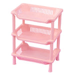 étagère modulaire salle bain niveaux rangement moderne réutilisable plastique sans BPA rose bleu vert