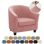 housse fauteuil moderne gris rose carreaux polyestère lavable printemps été salon
