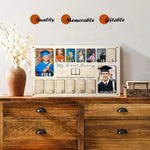 cadre photo bois My School Journey emplacements photos texte gravé rustique