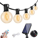 guirlandes lumineuses solaires modes éclairage télécommande étanches patio jardin balcon