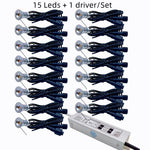 lumière led mini extérieure ip67 12v argentée moderne câble étanche