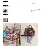 bouquet artificiel violet rose vert cloches modernes décoration intérieure maison événements anniversaires fêtes