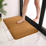 tapis bain doux bleu marine gris clair marron foncé moderne 60cm 40cm