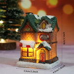 décoration noël lumineuses mini maisons résine brique tuiles colorées festive