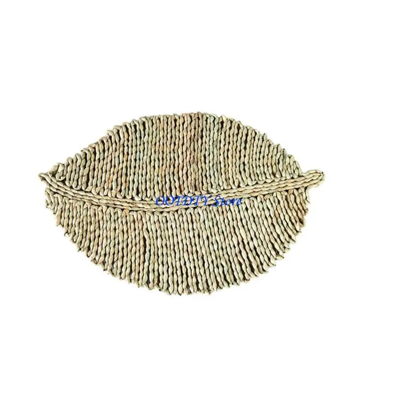 assiettes paille naturel beige vert clair tissage traditionnel franges blanches rustique boho chic
