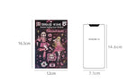 autocollants manga personnages textes confettis bleu violet noir blanc opaques scrapbooking álbum journal intime